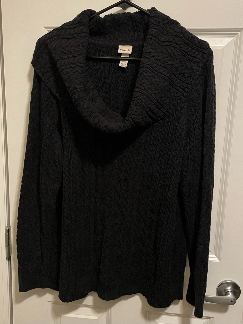 Vintage Venezia Cable-Knit Cowl Neck Sweater 18/20